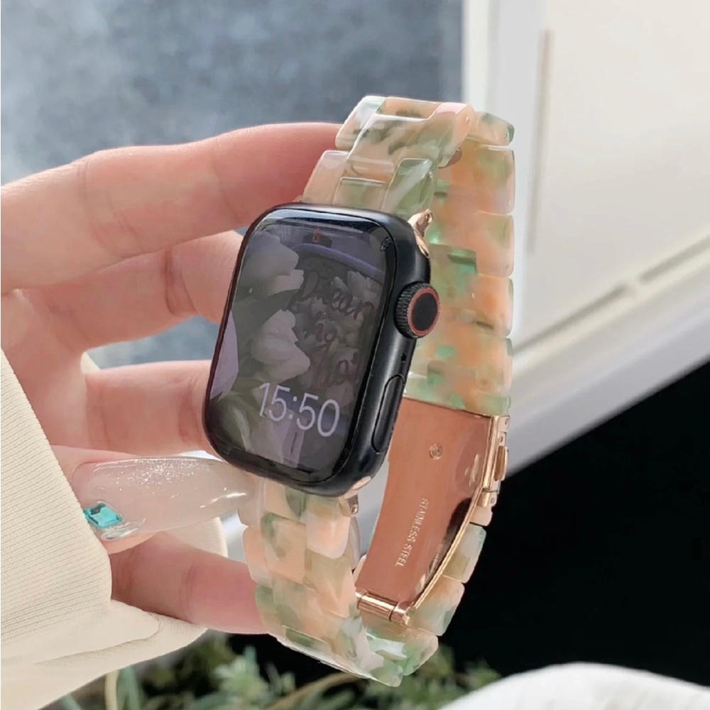 NEW Resin Marble Strap Band for Apple Watch - Picture 4 of 5